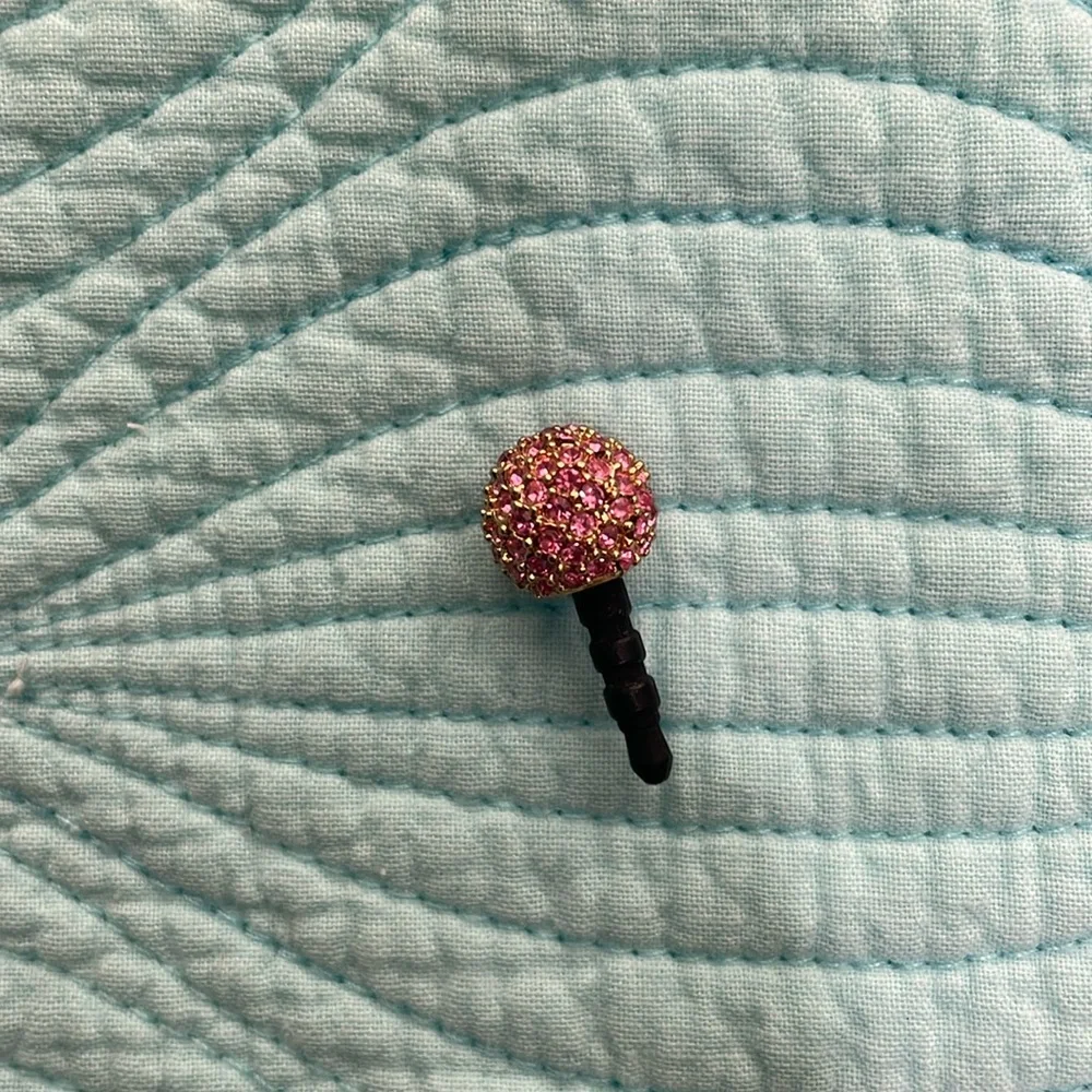 Pave stone phone charm